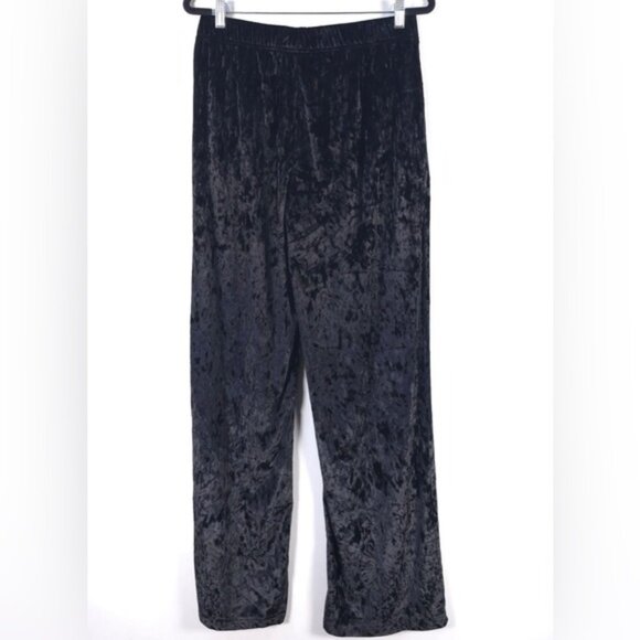 NWT Fabletics Go-To Crushed Velour Velvet Wide Leg Elastic Pull on Pants Tall LG - Picture 6 of 16